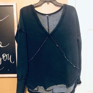 | Free People navy sweatshirt |